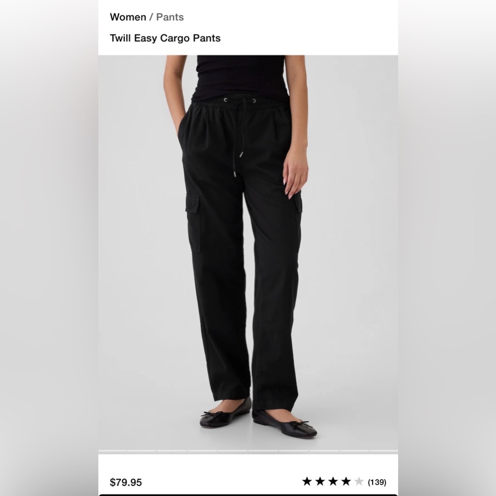 Gap Easy Twill Cargo Pants- NWT